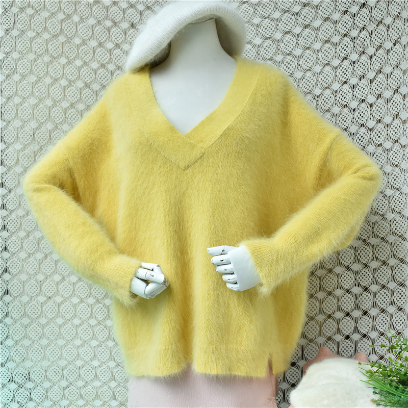 여성 무헤르 가을 겨울 의류 노란색 털이 많은 앙고라  - Yellow Winter Clothing 리뷰 및 가격