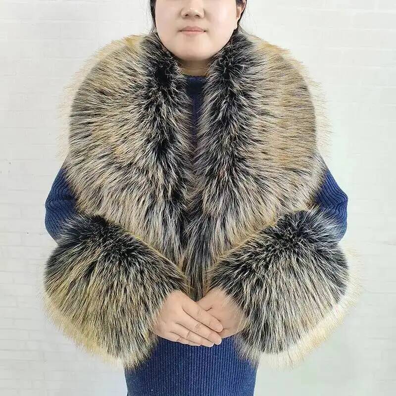 큰 사이즈 여성용 인조 여우털 스카프 겨울 재킷 따뜻한 - Winter Clothing Essentials 리뷰 및 가격